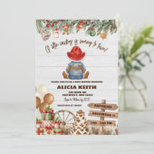 Christmas A Little Cowboy Baby Shower Invitation (Debout devant)