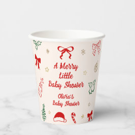 Christmas A Merry Litte Baby Shower Papieren Bekers