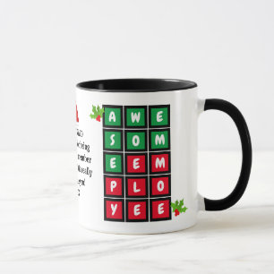 CHRISTMAS Aangepaste GEWELDIGE EMPLOYEE-waardering Mok