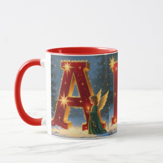 Christmas ABC Festive Holiday Coffee Mug (Gauche)