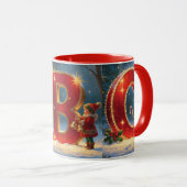 Christmas ABC Festive Holiday Coffee Mug (Devant droit)