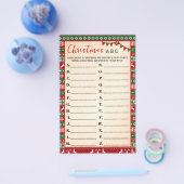 Christmas ABC Game Ugly Sweater Card Flyer (Enkel)