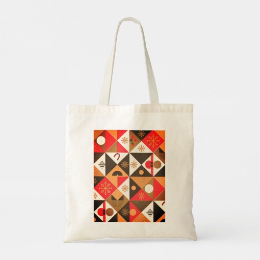 Christmas Abstract Art Pattern Budget Tas (Achterkant)