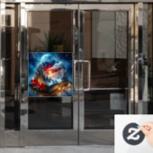 Christmas Advent Window Cling Raamsticker (Kantoordeur)