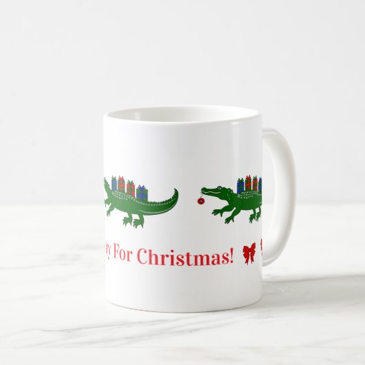 Christmas Alligator Mug (Devant droit)