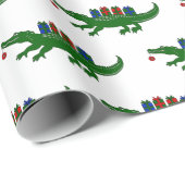 Christmas Alligator Wrapping Paper Cadeaupapier (Rol Hoek)