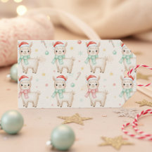 Christmas Alpaca Gift Tags  Cute Holiday Llama 