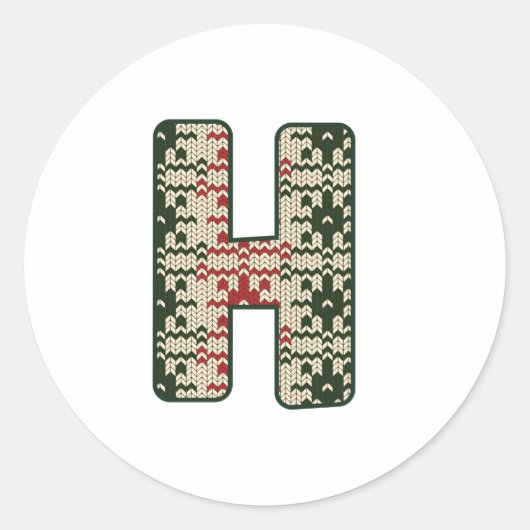 Christmas Alphabet (8) Ronde Sticker (Voorkant)