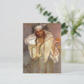 Christmas America Alphonse Mucha Briefkaart (Staand voorkant)