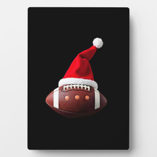 Christmas American Football Ball Santa Hat (3) Fotoplaat