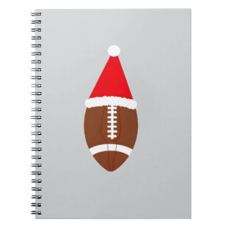 Christmas American Football Ball Santa Hat (4) Notitieboek