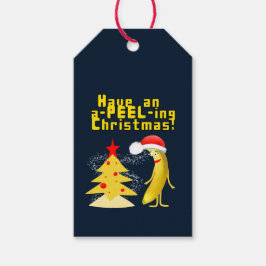 Christmas and banana cadeaulabel