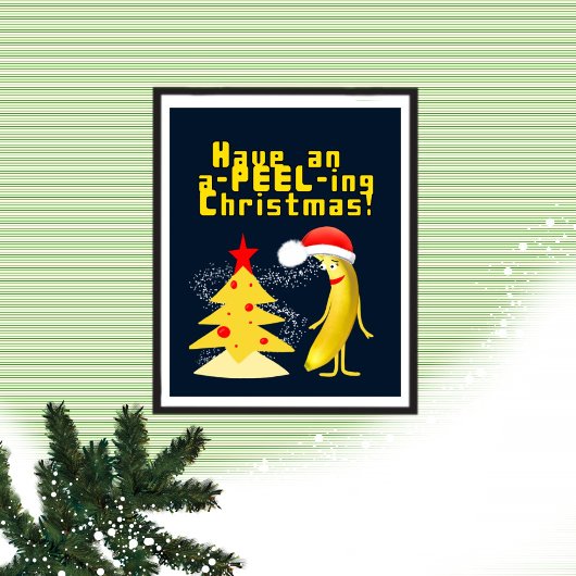 Christmas and banana poster