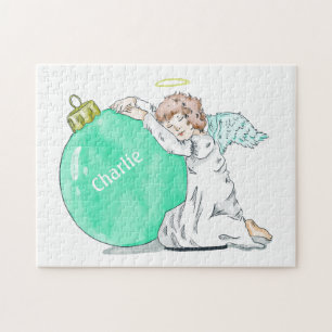 Christmas Angel aangepaste naam puzzel