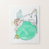 Christmas Angel aangepaste naam puzzel Legpuzzel (Verticaal)