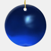 CHRISTMAS ANGEL Blue Sapphire Keramisch Ornament (Achterkant)