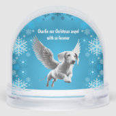 Christmas Angel Dachshund Sneeuwbol (Achterkant)