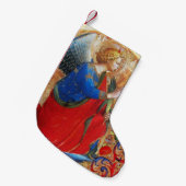 CHRISTMAS ANGEL IN RED, GOLD, BLUE KLEINE KERSTSOK (Voorkant (Hangend))