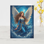 Christmas Angel Kaart (Gele Bloem)