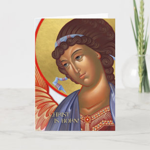 Christmas Angel Kaart met kerststal binnen