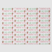 Christmas Angel Merry Fancy kersttypografie Tissuepapier (Voorkant)