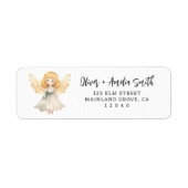 Christmas Angel Retourlabel Etiket (Voorkant)