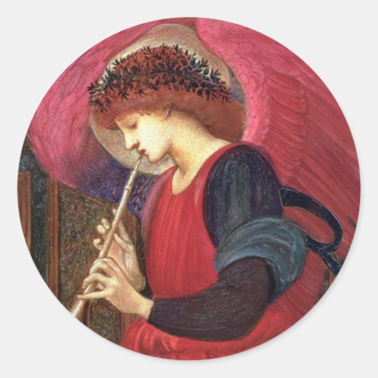 Christmas Angel Stickers - Burne-Jones - Rood (Voorkant)
