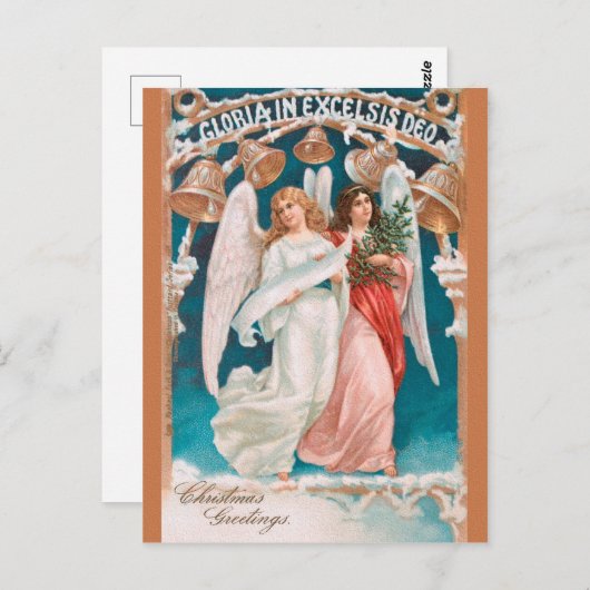 CHRISTMAS angels Briefkaart (Voorkant / Achterkant)