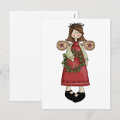 Christmas Angels · Engel & Krans Feestdagenkaart (Voorkant / Achterkant)