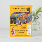 Christmas Around The World Party Invitation (Debout devant)