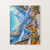 Christmas Art Town 3 The Daily Jigsaw puzzle Récen (Vertical)