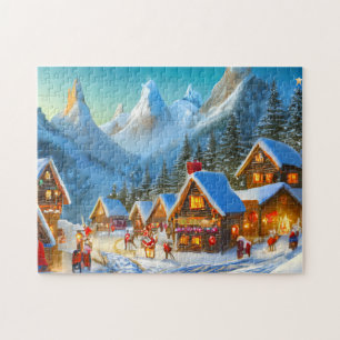 Christmas Art Town 4 The Daily Jigsaw puzzle Récen