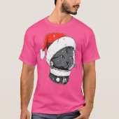 Christmas Astronaut Cat Trippy Edm Winter Rave T-shirt (Voorkant)
