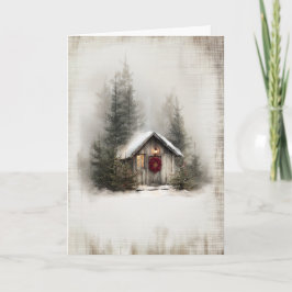 Christmas at the Cabin Feestdagen Kaart