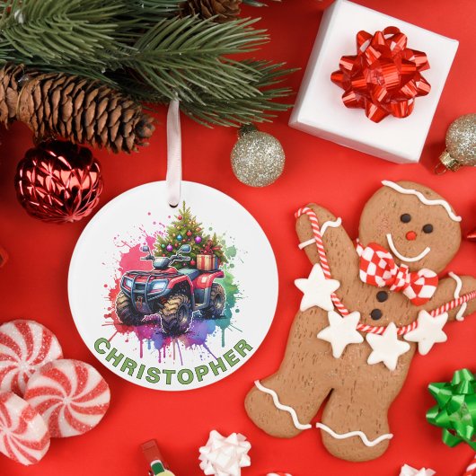 Christmas ATV Aangepaste naam Ornament