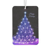 Christmas Auto Pink Blue Tree Winter Black Rustic Luchtverfrisser (Achterkant)