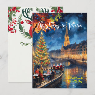 ‘Christmas Away in Venice’ Wenskaart Notitiekaartje