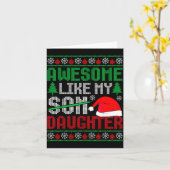 Christmas Awesome Like My Daughter Santa Hat Ugly Kaart (Gele Bloem)