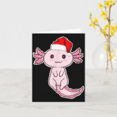 Christmas Axolotl  Kaart (Gele Bloem)