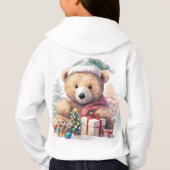 Christmas baby bear hoodie for kids (Achterkant)