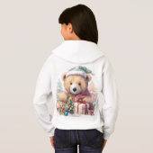 Christmas baby bear hoodie for kids (Achterkant volledig)