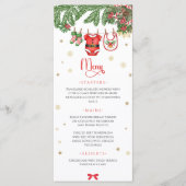 Christmas Baby Clothes Line Menu Card (Devant)