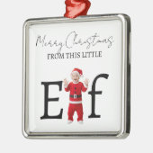 Christmas Baby Elf First Christmas Metalen Ornament (Links)