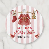 Christmas Baby Shower  Bedankjes Labels (Voorkant)