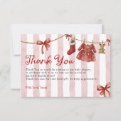 Christmas Baby Shower Bedankkaart (Voorkant)