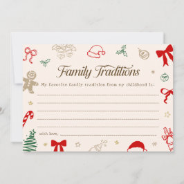 Christmas Baby Shower Family Traditions Game Card Kaart