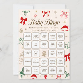 Christmas Baby Shower Find the Guest Downloadable Kaart