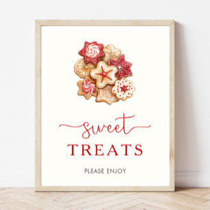 Christmas Baby shower Sweet Treats Teken Poster