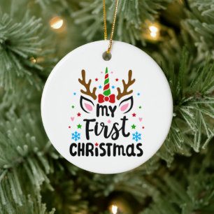 Christmas Baby's eerste eenhoorn Ornament