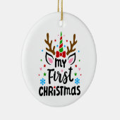 Christmas Baby's eerste eenhoorn Ornament (Rechts)